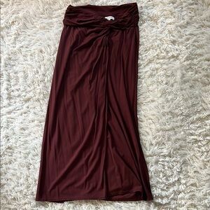 Burgundy Midi Skirt S